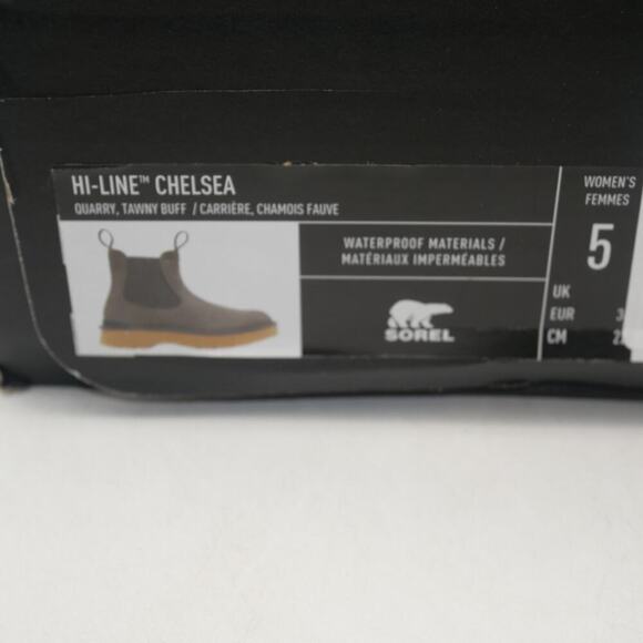 NEW Sorel Hi-Line Chelsea Boots Waterproof Quarry Gray Brown  Women's 5 - Picture 7 of 7